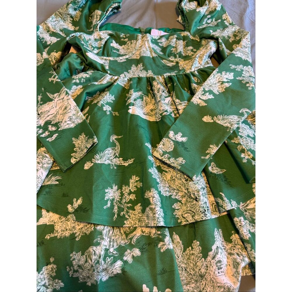 Selkie Size XL The Cedar Toile Boleyn Dress Green Free People New - Picture 4 of 7